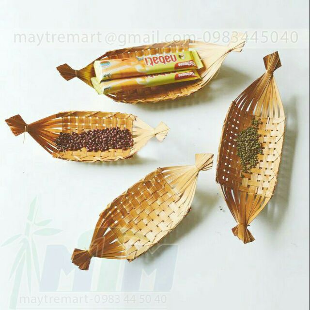 Thuyền tre trang trí thuyền decor