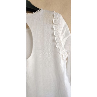 Đầm Trắng Linen sz S