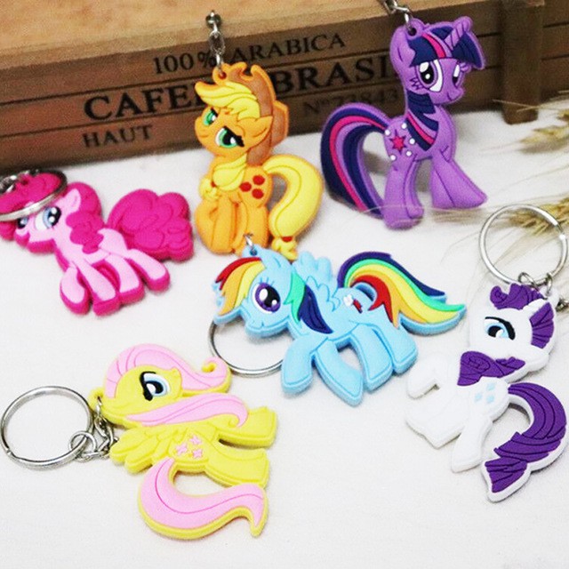 Phim hoạt hình My Little Pony Rainbow Móc khóa mềm hai mặt ASD1156