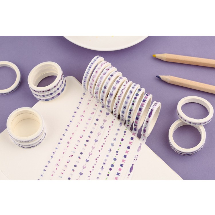 Set 20 cuộn Washi tape size nhỏ MO-CARD