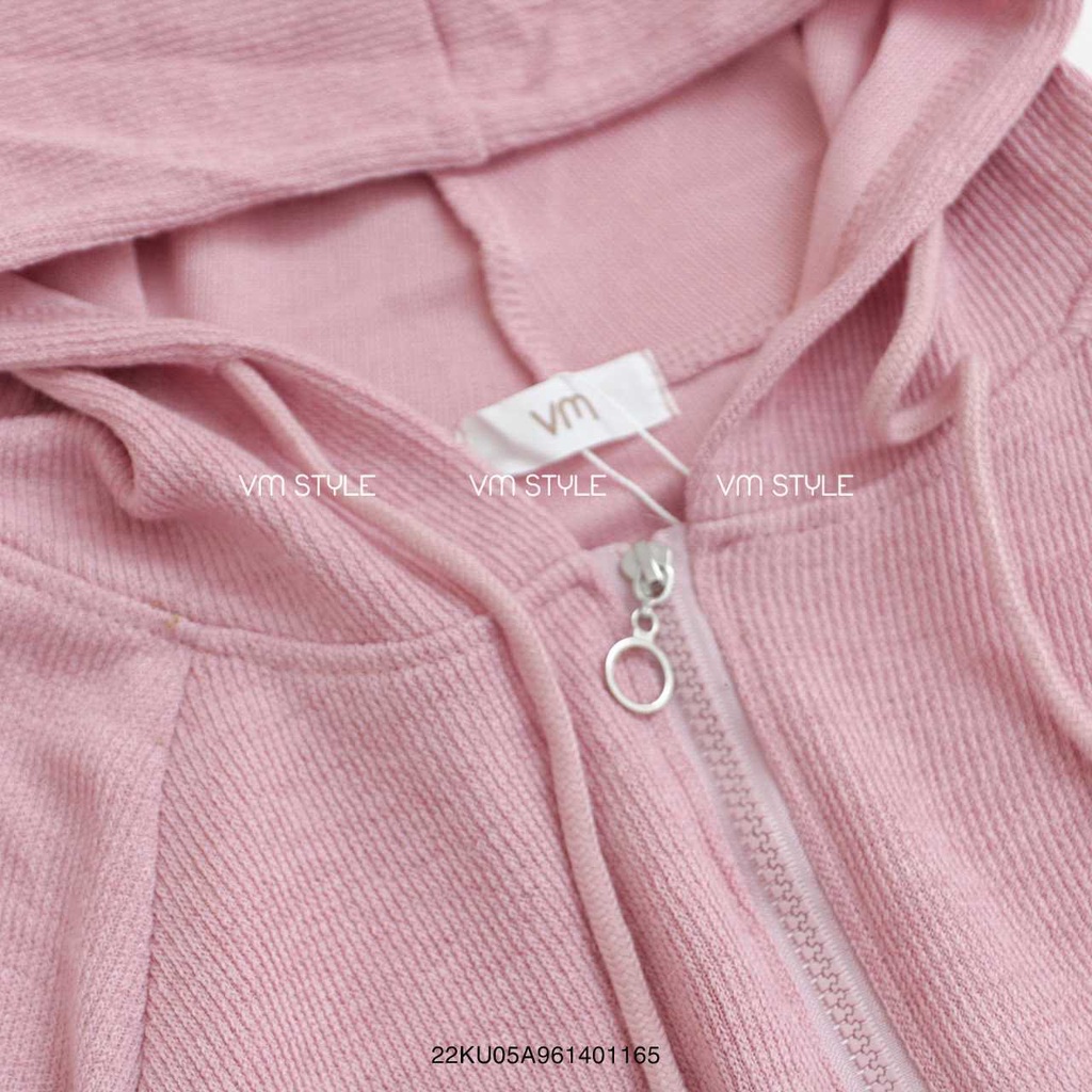 Áo khoác tay dài có nón trơn ulzzang thời trang nữ VM Shop 8913_ AKU00023