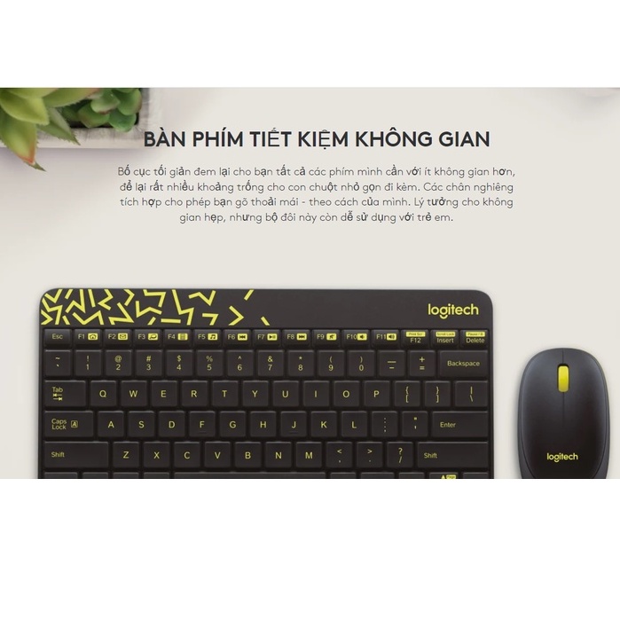 Bàn phím và chuột không dây Logitech MK240 Nano - 2.4Ghz