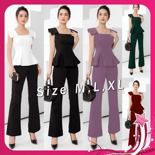 Đồ Bộ Kiểu 🎁FREESHIP🎁Giảm 45k Khi Mua Đơn Từ 500k - Set nguyên bộ cua lại vợ bầu quần ống loe TJ995