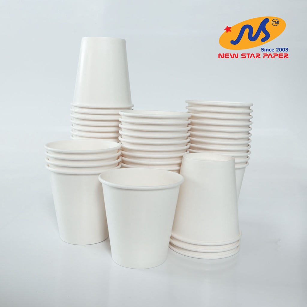 Ly giấy 6.5oz~192ml - Lốc 50 ly giấy trơn