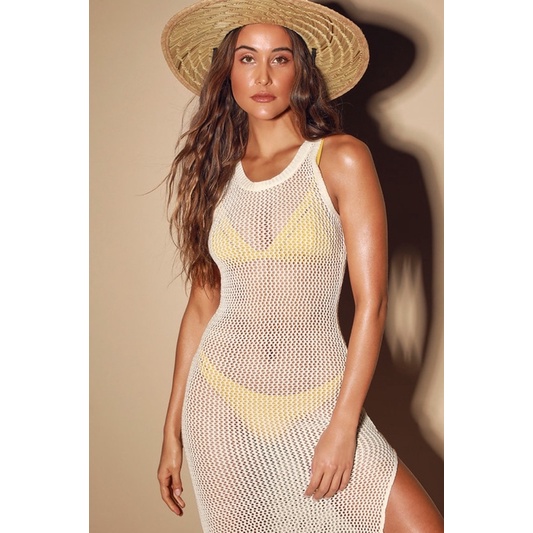 Đầm Midi Lưới Sát Nách Xẻ 2 Bên Hông Siêu Đẹp