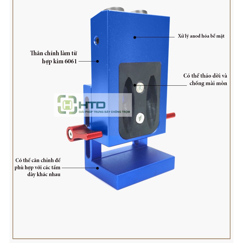 Bộ cữ khoan lỗ vít xiên, định vị khoan lỗ xiên trên gỗ