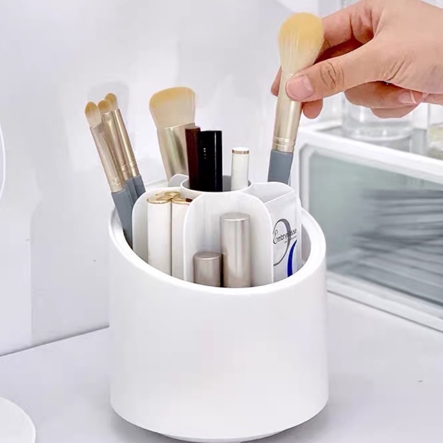 Khay Đựng Mỹ Phẩm 6 Ngăn Xoay 360 Độ Tiện Dụng
