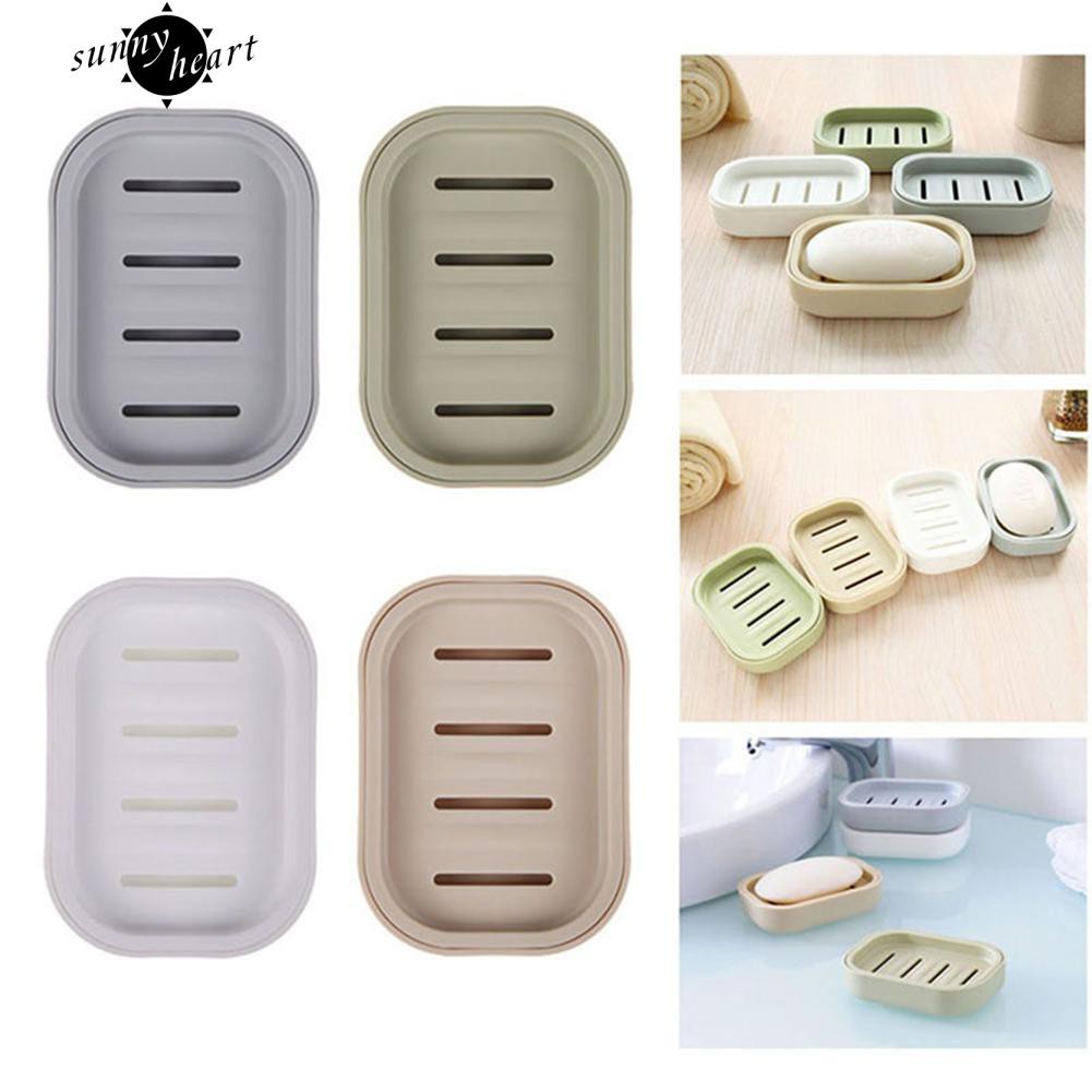 Khay nhựa PP 2 ngăn đựng xà phòng tiện dụng cho nhà tắm