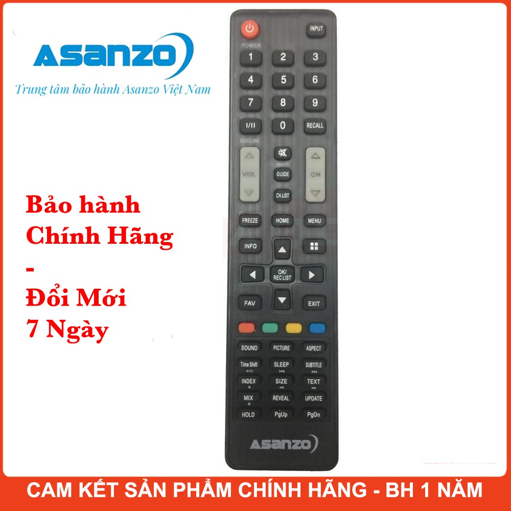 [FreeShip] Remote Điều Khiển Tivi ASANZO Đa Năng bảo hành chính hãng tặng PIN