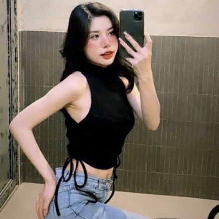 Áo cổ lọ rút dây 2 bên phôm chuẩn body