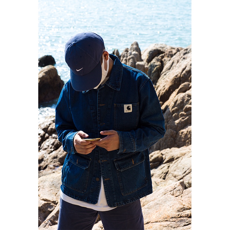 IRTH carhartt Carhart autumn and winter retro hip-hop washed denim trendy loose jacket for couples men and women 2021