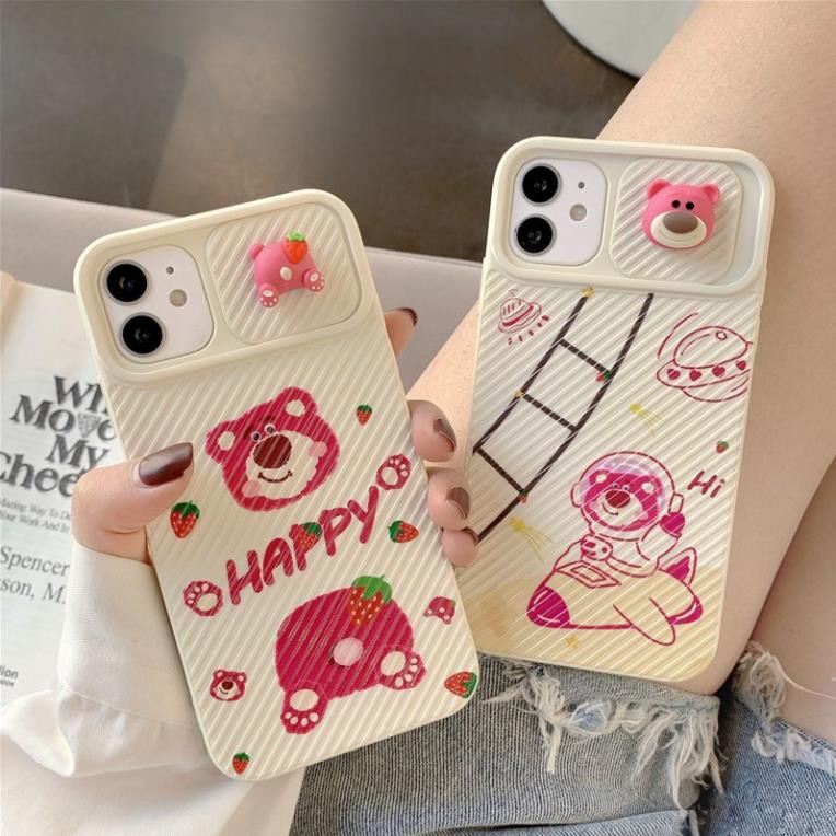 Ốp Lưng iphone,ốp iphone Auto Gấu Happy  Bảo Vệ camera 6s/6plus/6splus/7/8/7plus/8plus/x/xs/xsmax/11/11promax/12/12proma