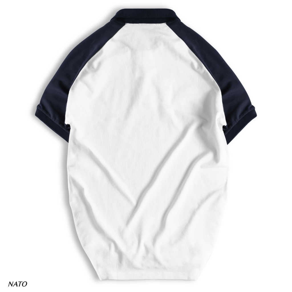 Áo Thun Polo Nam RAGLAN Vải Cotton Cá Sấu Cao Cấp Basic Đẹp Tay Ngắn Có Cổ Màu Trắng Đen Đỏ Xanh Navy Trơn Họa Tiết NATO