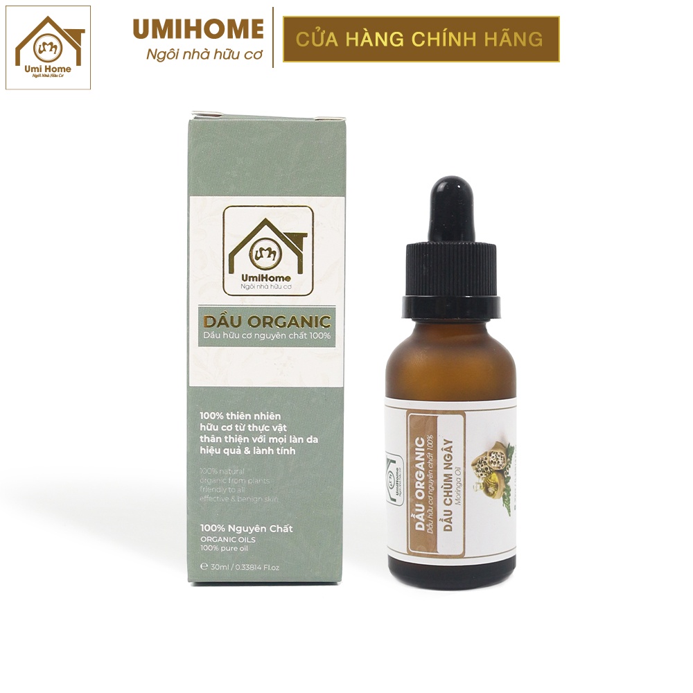 Dầu Chùm Ngây dưỡng ẩm giảm kích ứng da hữu cơ UMIHOME nguyên chất | Moringa oil 100% Organic 30ML