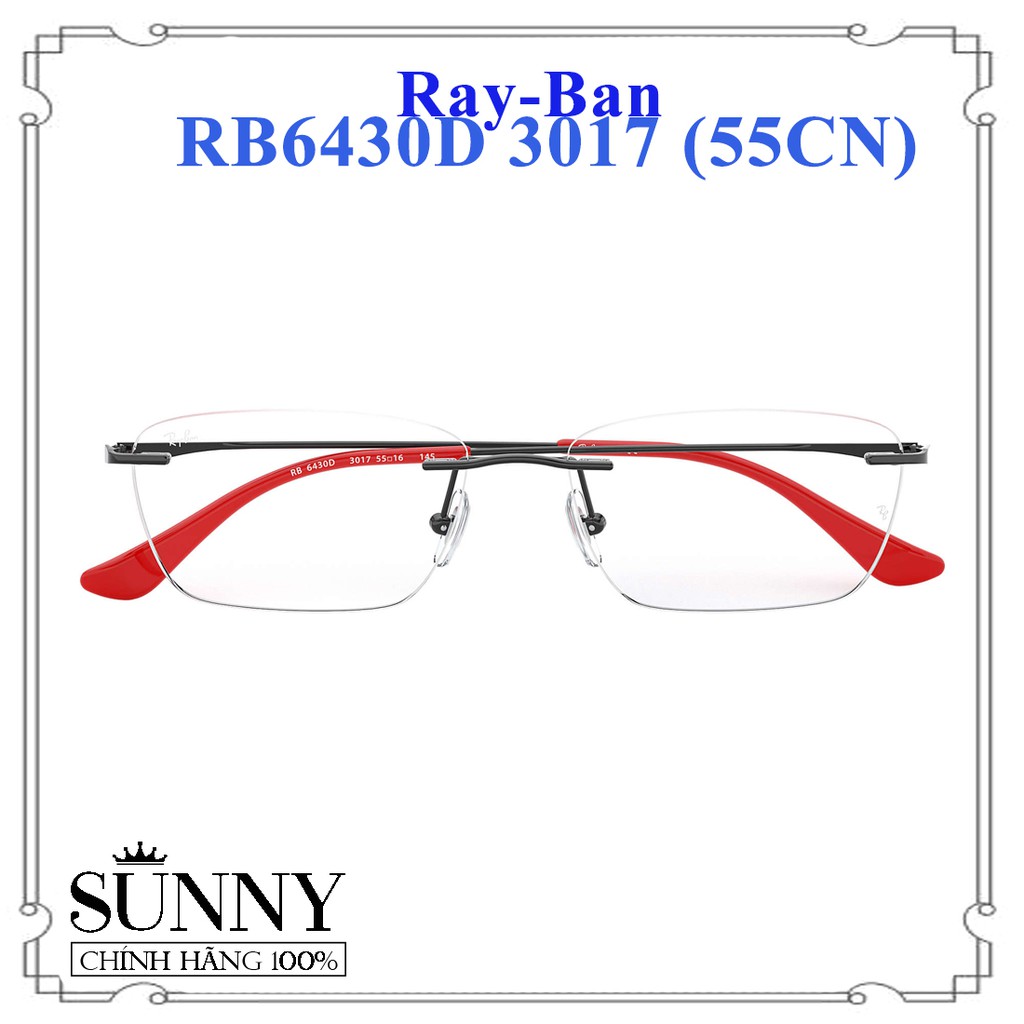 RB6430D 3017 (55CN) - Gọng kính thời trang Rayban chính hãng, bảo hành toàn quốc, thiết kế dễ đeo bảo vệ mắt