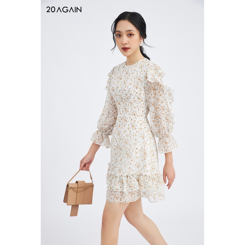 Đầm xòe dài tay gấu 2 tầng bèo - 20 Again - DEC0054 | BigBuy360 - bigbuy360.vn