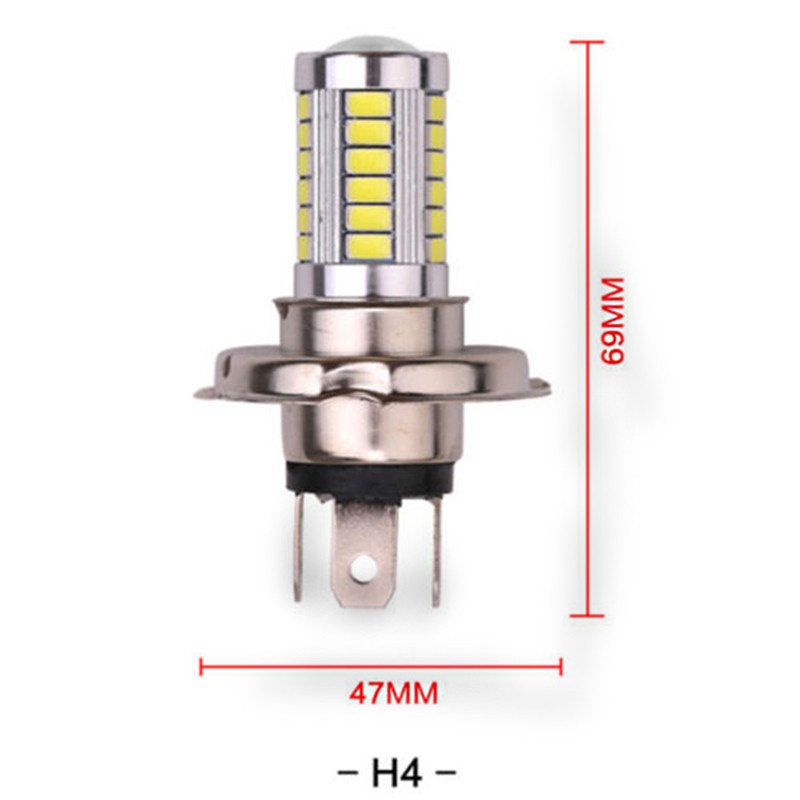 Đèn pha chiếu sáng ban ngày phá sương mù LED H4/ H7/ 9005/ 9006 33SMD ánh sáng trắng dành cho xe hơi xe máy