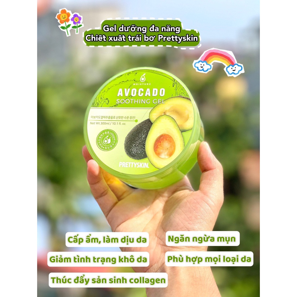 Gel Dưỡng Da Đa Năng Pretty Skin Hàn Quốc Soothing Gel 300ml Giúp Dưỡng Ẩm Trắng Da Giảm Mụn Ngăn Ngừa Lão Hóa