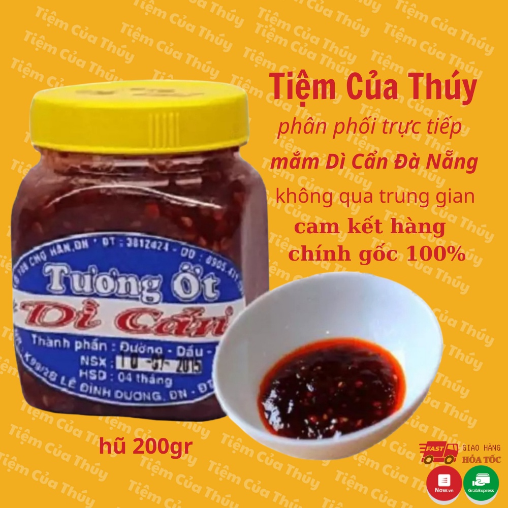 Tương ớt Dì Cẩn Đà Nẵng hũ 200gr tương ớt rim vị ngon thơm cay cay ngọt ngọt dễ ăn