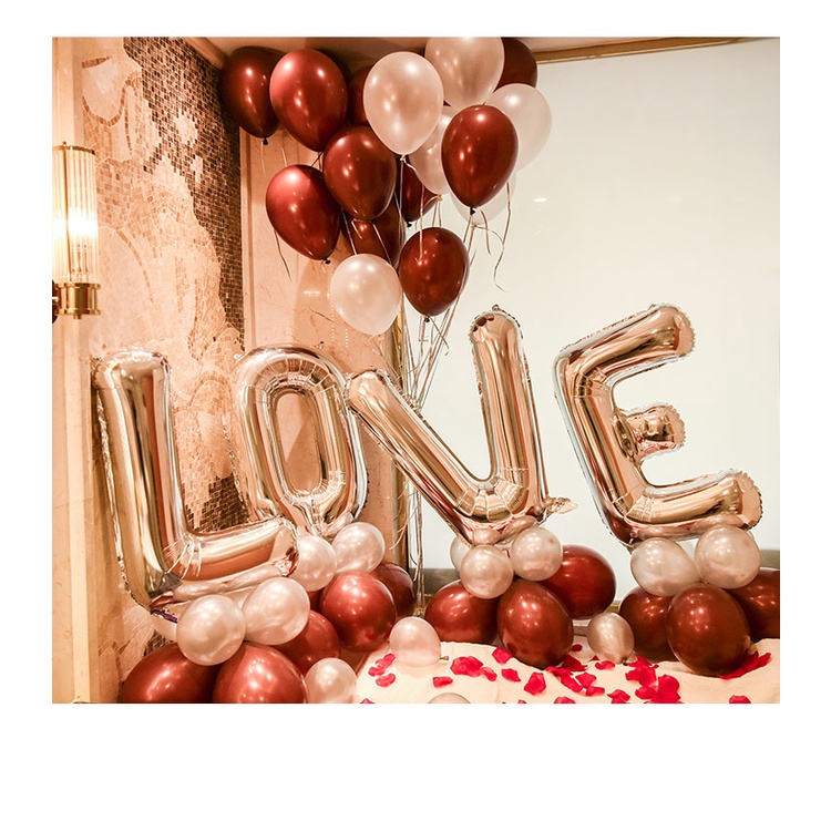 Bóng chữ Love rời trang trí sinh nhật cầu hôn tiệc cưới size lớn nhiều màu sắc HAPPYKID LOVEROI