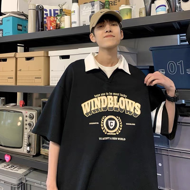 Áo Thun Nam Nữ Polo Chữ WInd Cổ Bẻ Dày Mịn Thoáng Mát Thiết Kế Thời Trang Kiểu Dáng Năng Động Trẻ Trung