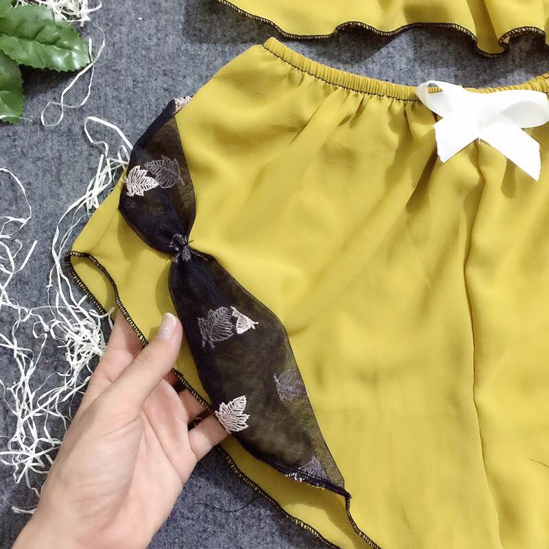 🦋BỘ NGỦ VOAN TK SEXY PHỐI NƠ MÚT RỜI XINH form 60kg🦋 | BigBuy360 - bigbuy360.vn