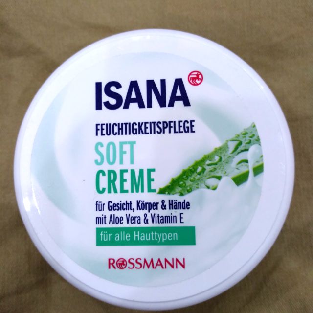Kem dưỡng ẩm ISANA Soft Creme Aloe Vera (Hàng nội địa xách tay ĐỨC)