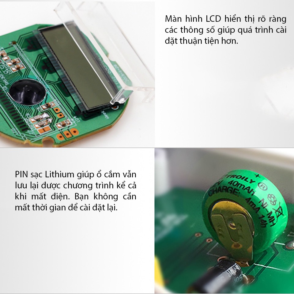 Ổ cắm hẹn giờ điện tử bật, tắt tự động ETG-63A