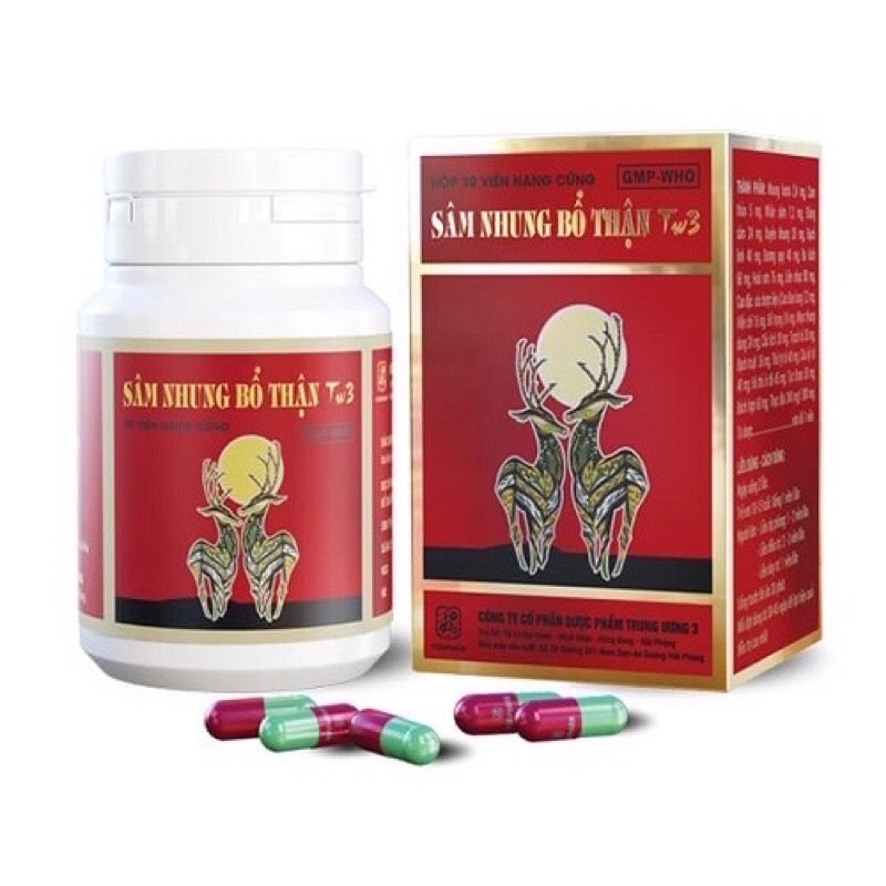 SÂM NHUNG BỔ THẬN TW3 lọ 30 viên