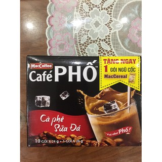 Hộp Cafe Phố Sữa Đá 268g (10gói x 24g + 1gói x 28g)