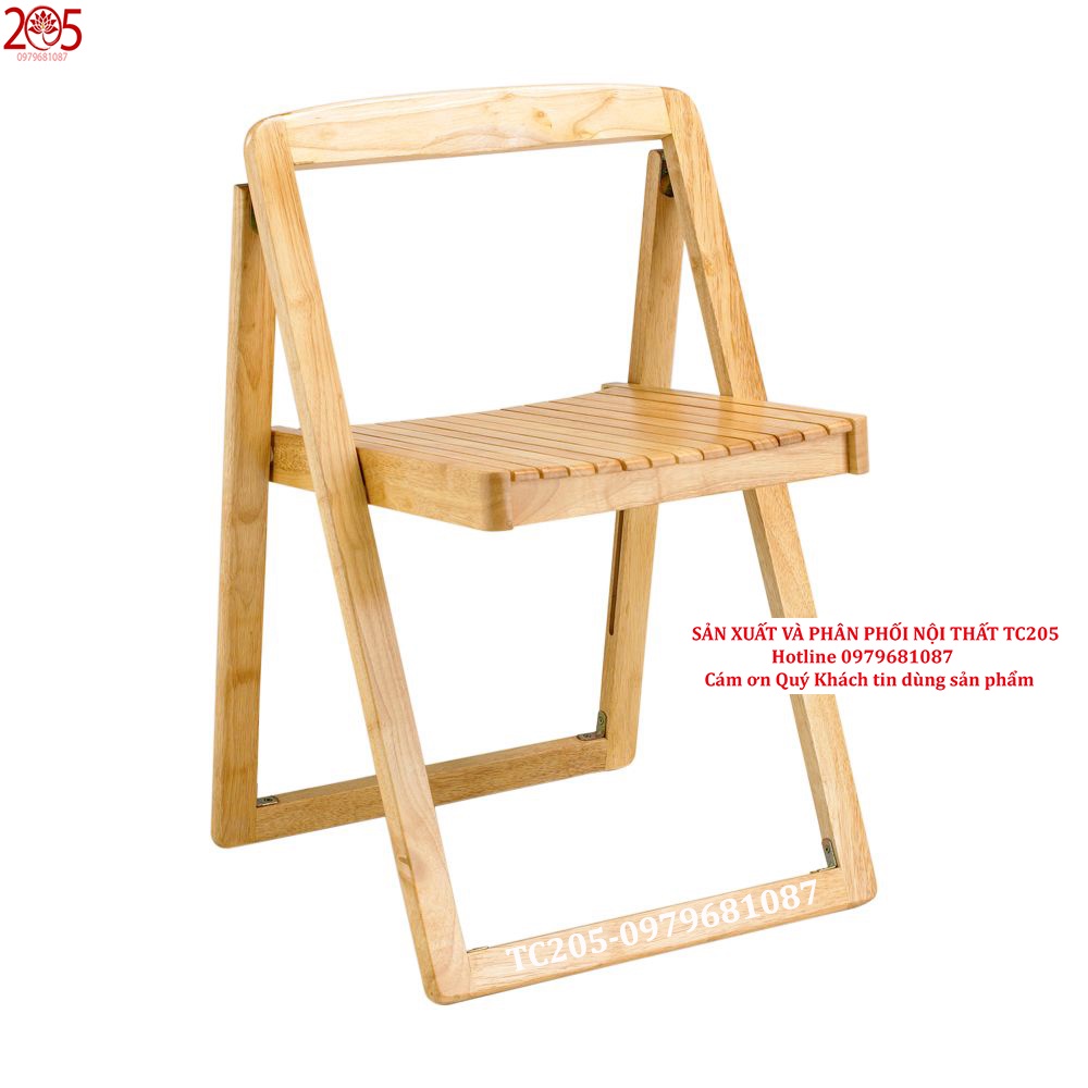 Ghế gỗ xếp gỗ cao su 100% NÔI THẤT TC205