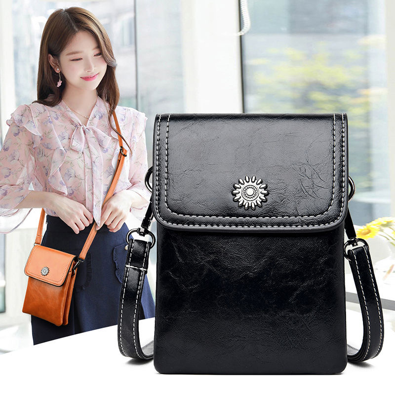 Túi đeo chéo nữ mini đựng điện thoại thiết kế đính hoa cúc cho oppo r9s vivo samsug xiaomi