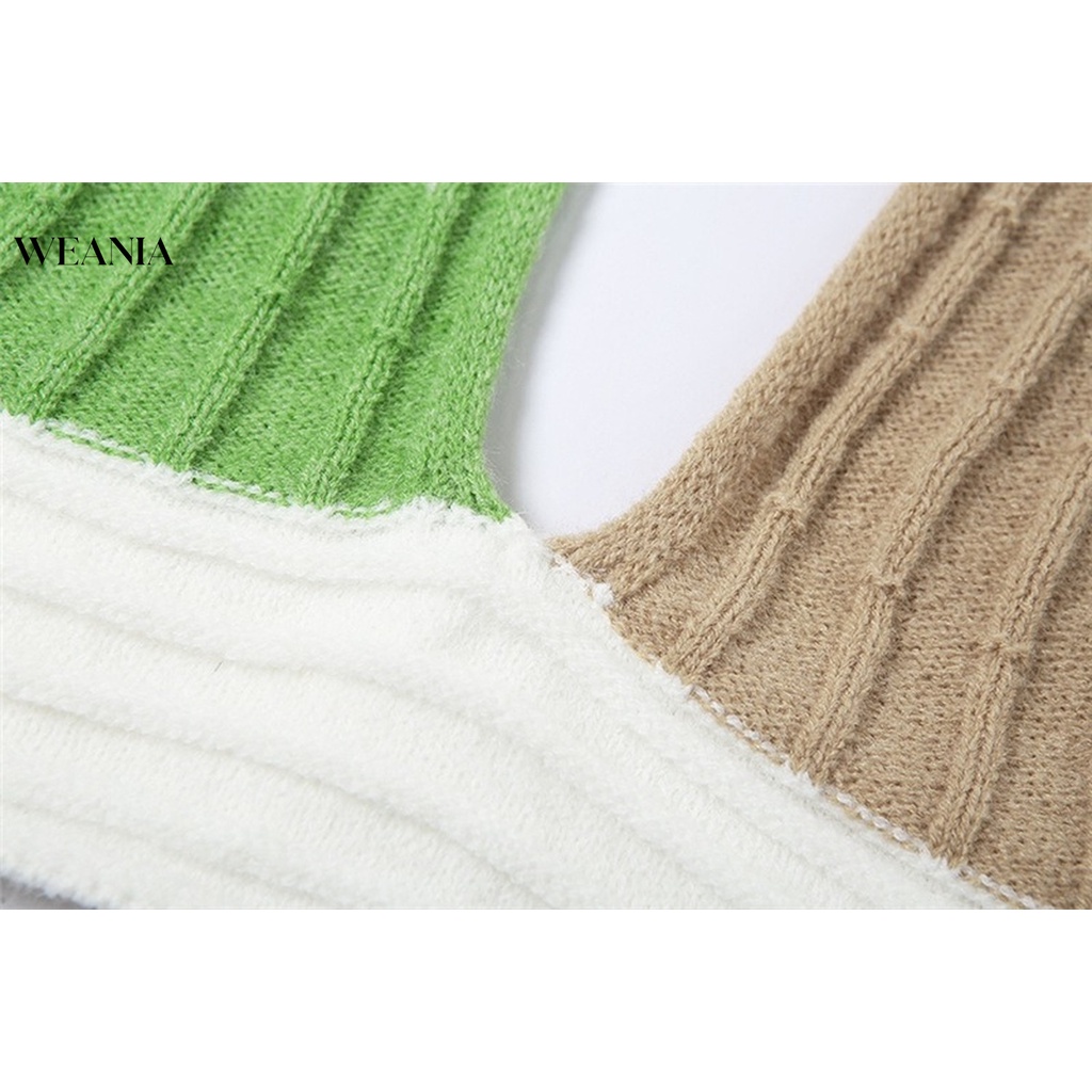 Áo Croptop Dệt Kim Hở Lưng Cổ Chữ V Thời Trang Mùa Hè Mới