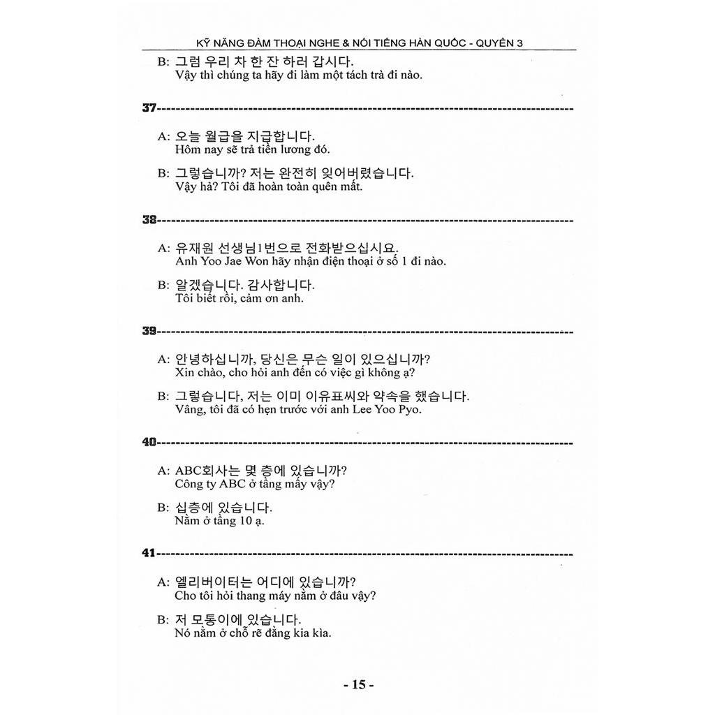 Sách Kỹ Năng Đàm Thoại Nghe & Nói Tiếng Hàn  - Kèm CD