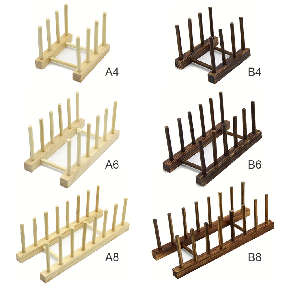 Giá Đỡ Đĩa Bằng Gỗ Tre Có Lỗ Thoát Nước Siêu Bền Dễ Sử Dụng