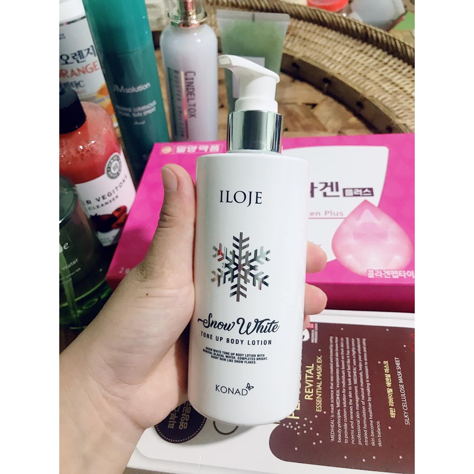 KEM DƯỠNG TRẮNG DA TOÀN THÂN ILOJE SNOW WHITE TONE UP BODY LOTION HÀN QUỐC