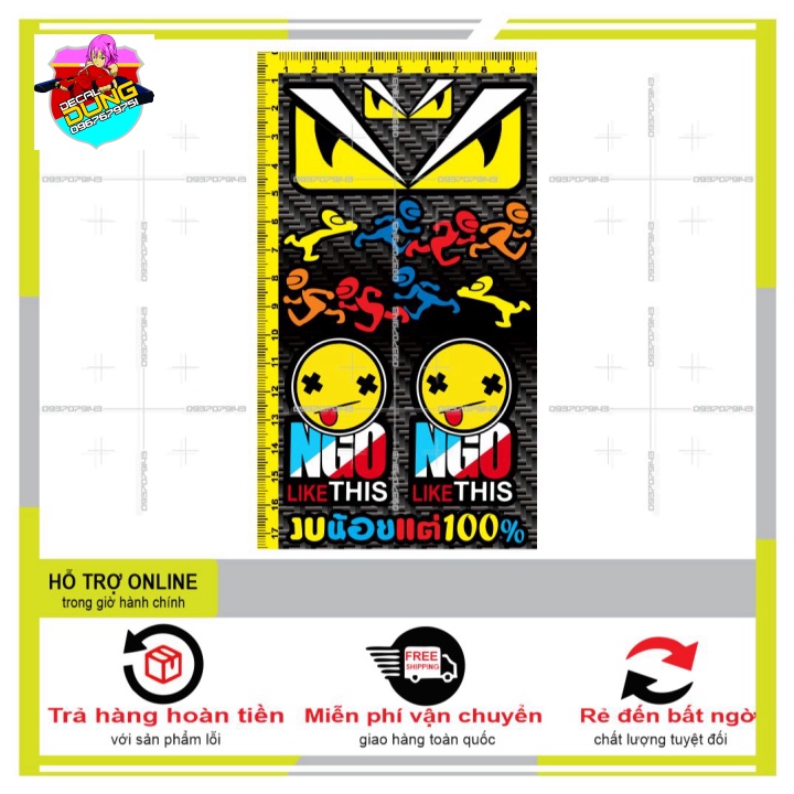 LOGO STICKER DÁN XE MÁY MINI M13 - DUNG DECAL