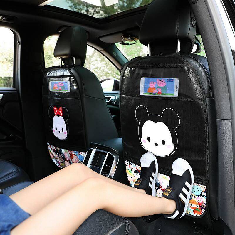 Car Seat Back Anti-Kick Pad Children Cartoon Protective Pad for Car Interior Anti-Dirty Protective Pad Rear Anti-Kick Grinding Pad Auto department store supplies