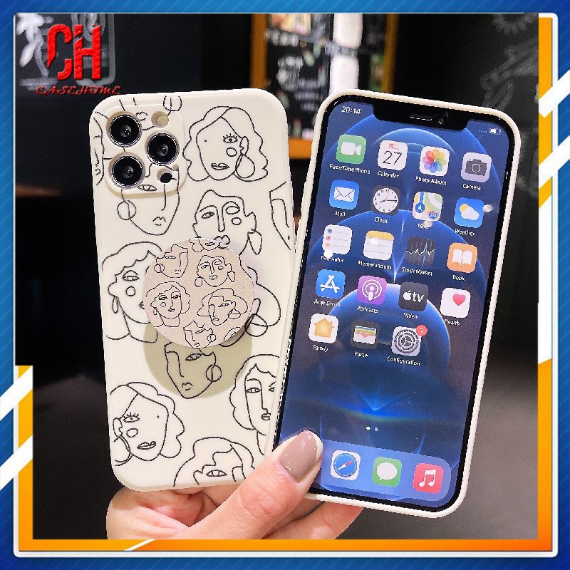 Ốp Lưng Họa Tiết Cô Gái Hoạt Hình Dễ Thương Cho Iphone 12 Mini 12 Pro Max 11 Pro Max 6 7 6s 8 Plus X Se 2020 6splus 7plus 6plus 8plus Xs Max Xr