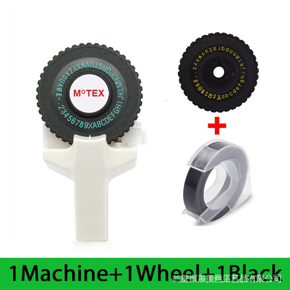 Băng Keo Đen Dập Nổi 3D manual motex E101 9mm Dùng Làm Nhãn Dán Thủ Công