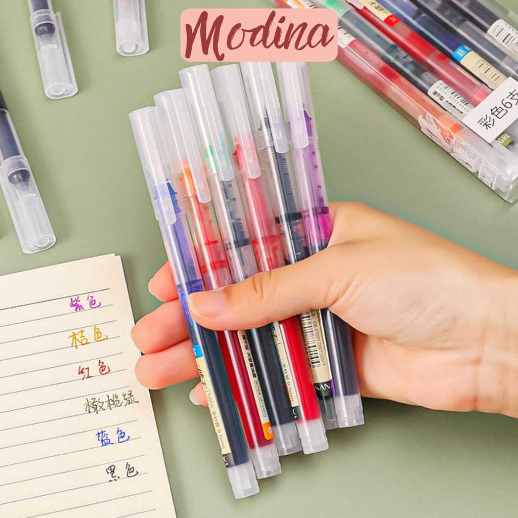 Bút gel nhiều màu siêu nhiều mực MODINA, bút mực siêu xịn chất lượng cao