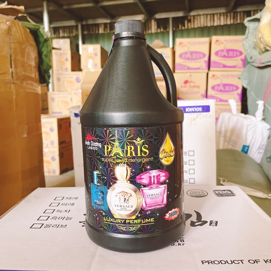 Nước Giặt Xả Paris Ánh Dương Can 3,6L, Hương Nước Hoa, Nước Giặt Xả Hương Nước Hoa, Tẩy Siêu Sạch, An Toàn Cho Da