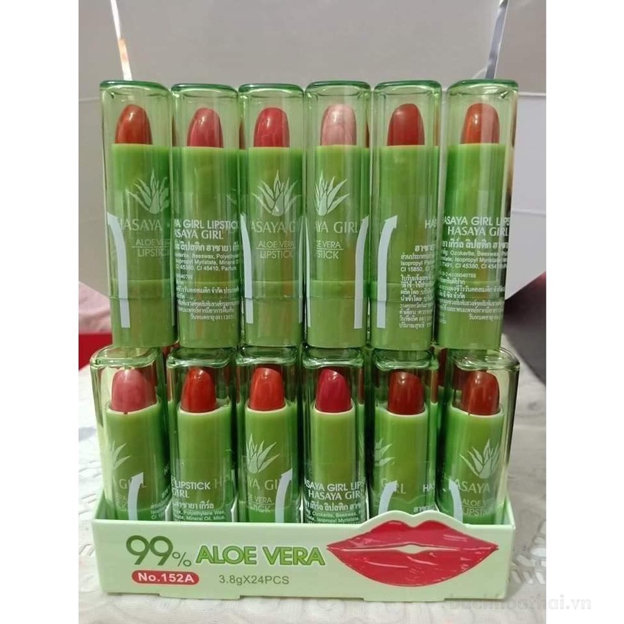 Soņ dưỡng môi có màu Hasaya Girl Aloe Vera 99%