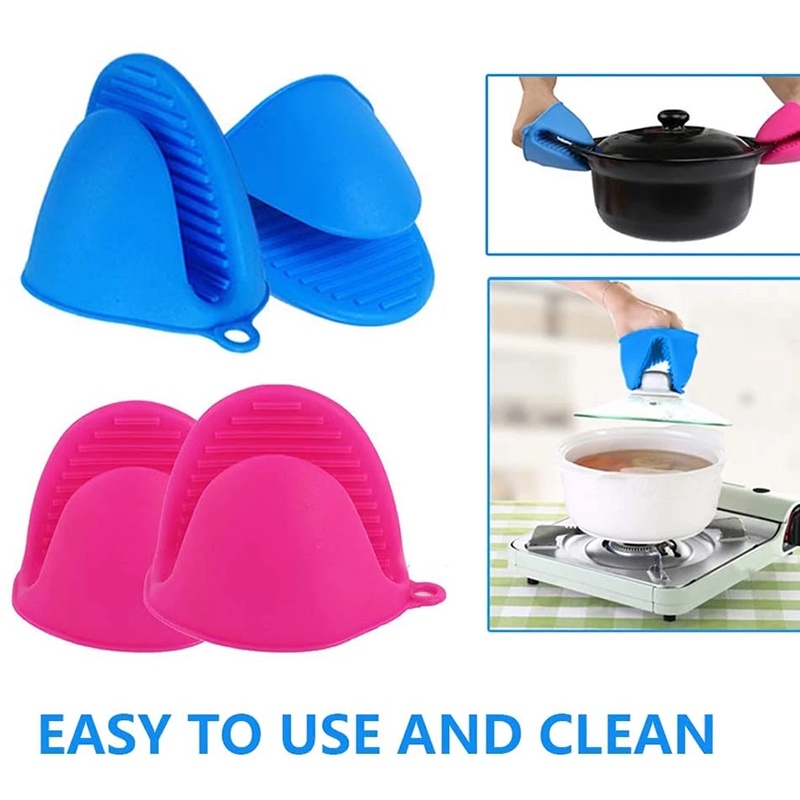 Găng Tay Silicone Cách Nhiệt Chống Trượt Chịu Nhiệt Độ Cao Dùng Cho Lò Vi Sóng / Lò Nướng