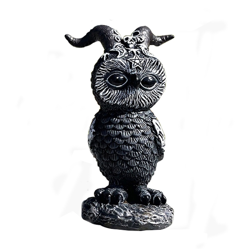 Đồ trang trí Chim Cú Phù Thủy Mini Bằng Nhựa Resin Để Bàn Trang Trí Nhà Cửa / Văn Phòng Dịp Halloween