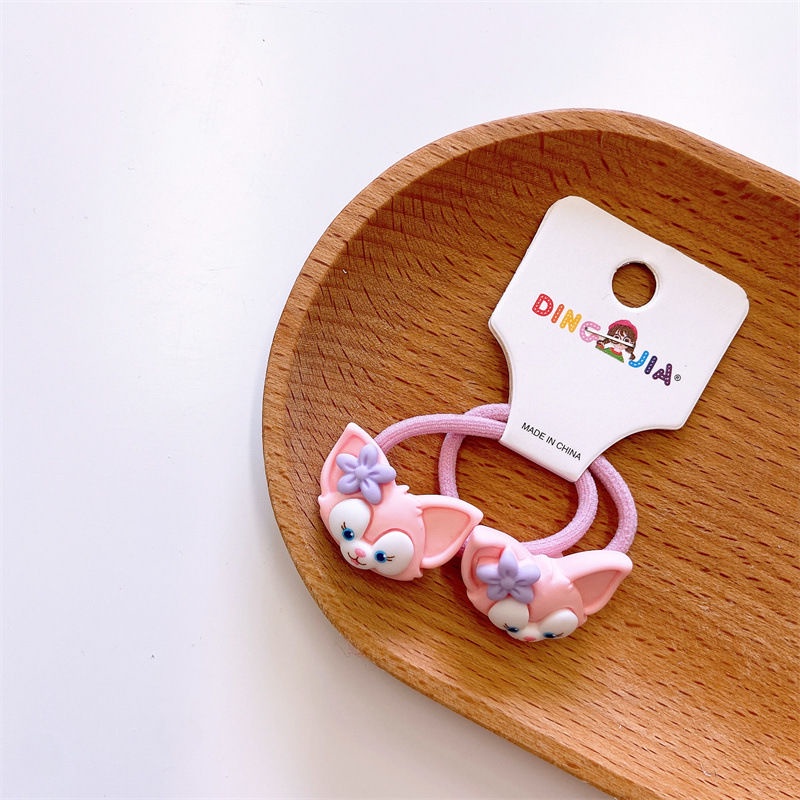 Set 2 dây buộc tóc co giãn hình động vật dễ thương cho bé gái
