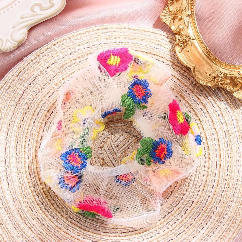 ME Dây Buộc Tóc Vải Lưới Trong Suốt Nhiều Màu Xinh Xắn