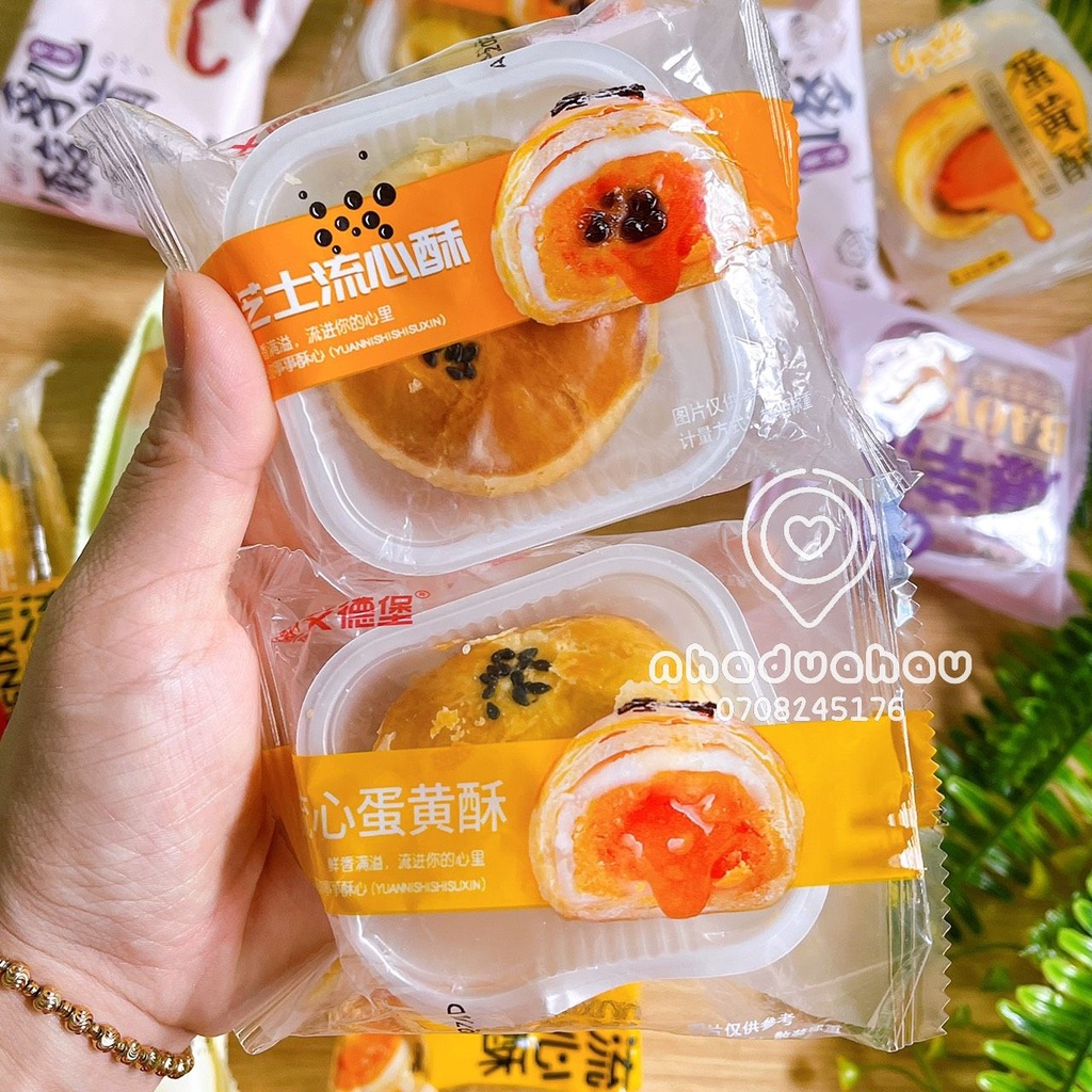 Một ký bánh pía ngàn lớp nhân mochi trứng muối các loại Đài Loan