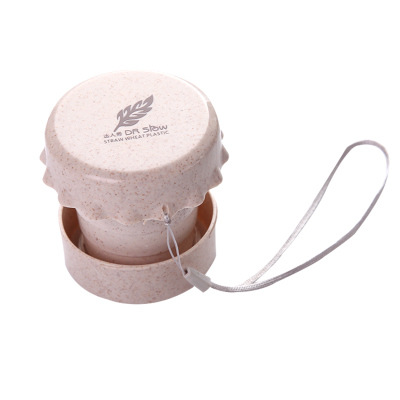 Cốc uống nước nhỏ bằng xơ lúa mạch có thể xếp gọn tiện lợi