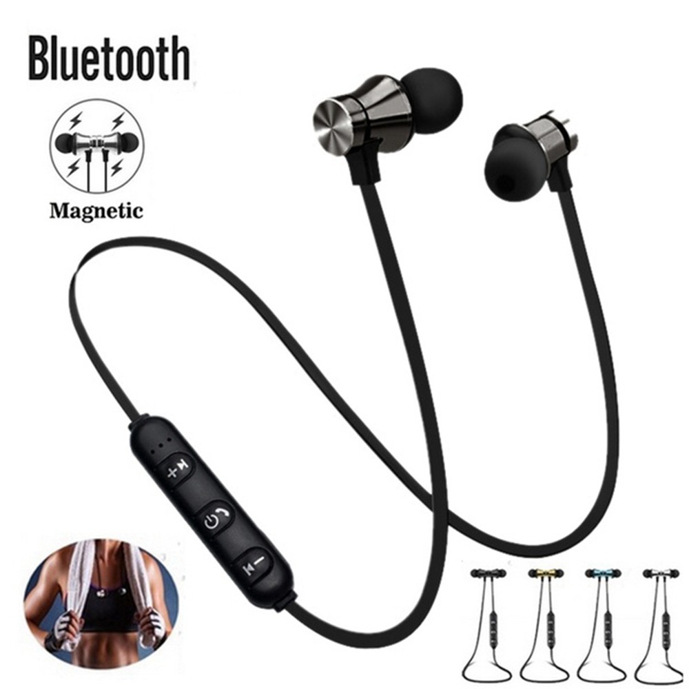 Tai nghe không dây Bluetooth thể thao có Mic Bass Tai nghe từ tính cho điện thoại di động